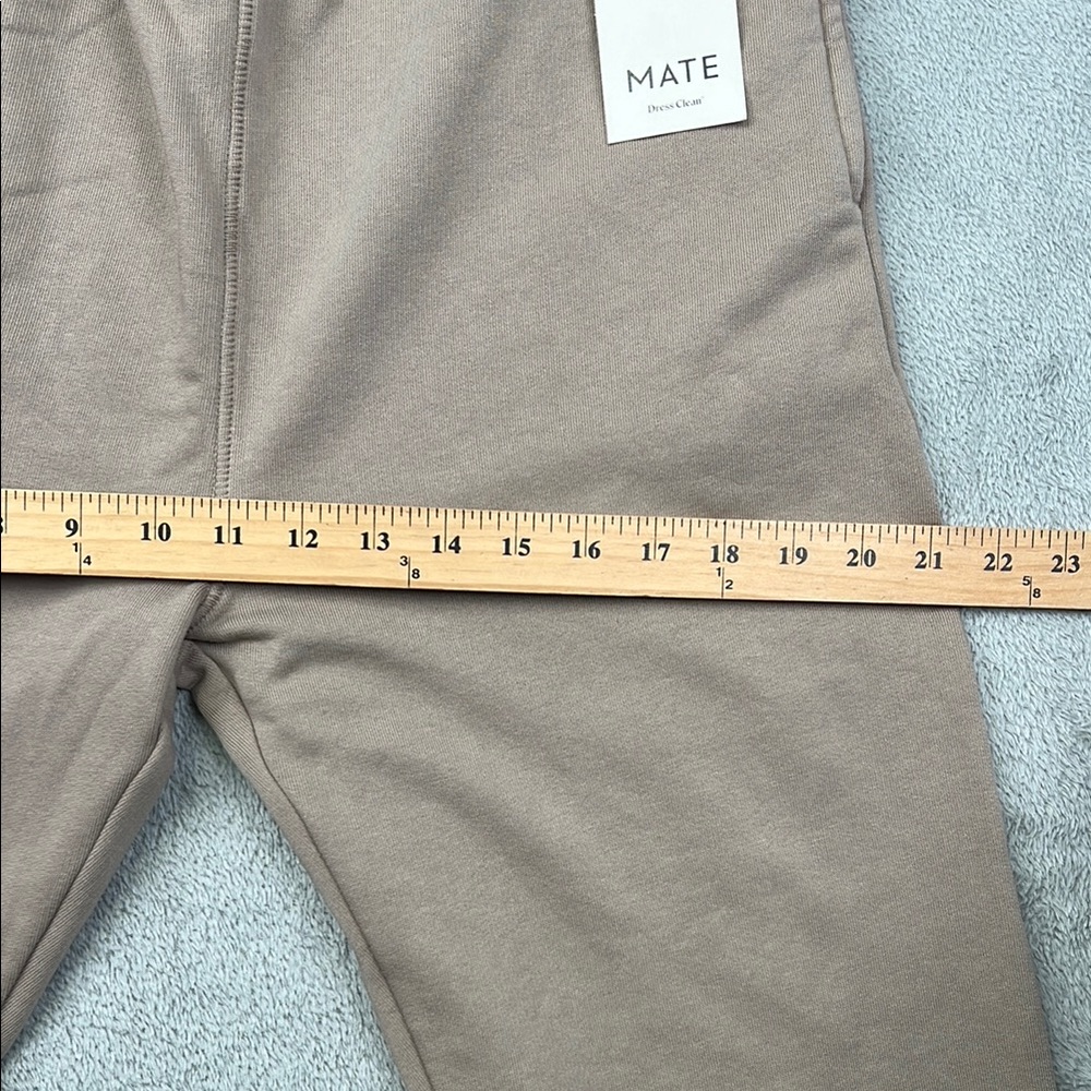 NEW MATE The Label M 100% Organic Cotton Light Brown/Tan Fleece Relaxed Sweat - Picture 6 of 15